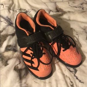 Coral Adidas Powerlift shoes size 9